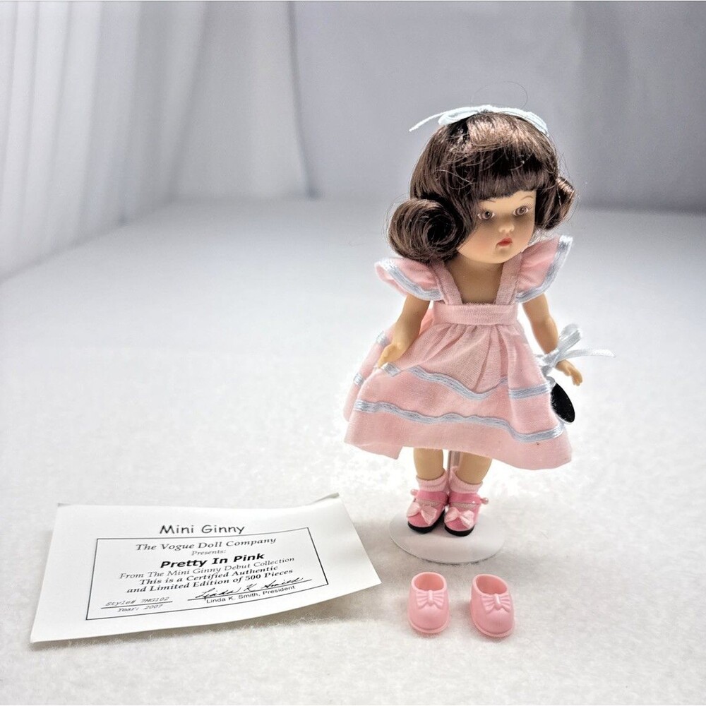 Vogue Mini Ginny Pretty in Pink Doll #7MG102 Limited 500 5" Box COA Vintage